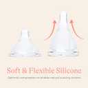 Lansinoh NaturalWave Baby Bottle Nipples, Extra Slow Flow, Size XS, 0+ Months, 4 Count 100% Soft, Durable Silicone, Made Without BPA BPS, Anti-Colic, Supports Babys Developing Mouth and Teeth