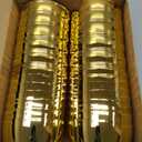 JOYIN 12 Pcs Large Gold Easter Eggs, 6 Inches Metallic Jumbo Plastic Eggs Fillable for Easter Themed Hunt Basket Stuffers Fillers Filling Treats Party Favor Classroom Prize Supplies