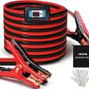 NOONE 2 Gauge Jumper Cable Heavy Duty Car Battery Clamps, for Jump Starting Dead or Weak Batteries Booster Cables with S7 Reverse Polarity Protection and Carry (2 Gauge 20 Feet)