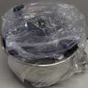 Stainless Steel Salad Spinner, 4.8 Qt Vegetable Washer, BPA-Free Lettuce Dryer with Crank Design, Dishwasher Safe, Non-Slip Base - Transparent Lid