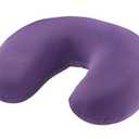 Lewis N. Clark Mood Neck Pillow, Microbead Pillows, Airplane Pillow and Cervical Neck Pillow for Kids + Adults, Travel Pillow with Neck Support, Purple