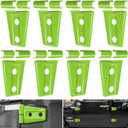 E-cowlboy Door Hinge Cover Trim Exterior Accessories for Jeep Wrangler JK JKU Sport Rubicon Sahara X Unlimited 2-Door & 4-Door 2007-2018 (Green 8PCS)