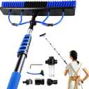 Solar Panel Cleaning Kit, 20FT Extension Pole Solar Panel Cleaning Brush, Water Fed Pole Brush with Soap Dispenser, Fit for Solar Panels, Snow Removal, Window etc 