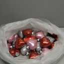 Iceyyyy 60Pcs Valentine's Day Heart Ornaments-Valentine's Mother's Day Heart Baubles Shaped Hanging Ornaments Decoration for Valentine Tree Wedding Anniversary Party (Red, Pink, Rose Gold)