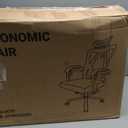Office Computer Desk Chair, Ergonomic High-Back Mesh Office Chair with Wheels - Lumbar Support, Flip-Up Arms, Breathable Seat, Height Adjustment, Ideal for Home, Study, Gaming (Grey)