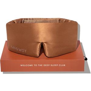 DROWSY Silk Sleep Mask. Face-Hugging, Padded Silk Cocoon for Luxury Sleep in Total Darkness. (Pumpkin Spice)