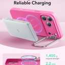 ESR Silicone Case for iPhone 17 Pro Max, Built-in Camera Stash Stand Compatible with MagSafe, Military-Grade Drop Protection Magnetic Phone Case for iPhone 17 Pro Max, Cloud Series, Rosy Pink