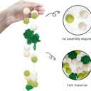 Aukolass St. Patrick's Day Felt Ball Garlands, Green Shamrock Garlands Banner for Home Decorations