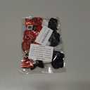 Semato 4 Pcs Christmas Hair Clips for Women and Girls Glitter Sequins Christmas Bow Clips Xmas Red and Green Glitter Hair Accessories Xmas Party Gifts for Women (red+white+black)