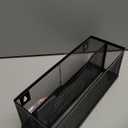 Mail Holder Countertop, Mail Organizer with 2 Slots, Mail Basket Wall Mounted Desktop Mail Sorter Letter Holder Box Envelope Organizer for Home Office, Black