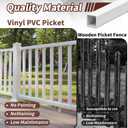 Yaocom 9 Pack Railing Spindles White Vinyl Deck Railings Colonial Style Deck Balusters for European Home Decorative Outdoor Stair Porch Fencing Railings (1-3/8" Sq X 32",Vinyl Railing)