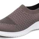TIOSEBON Men's Walking Shoes Mesh Lightweight Breathable Yoga Travel Sneakers 10.5 US Brown