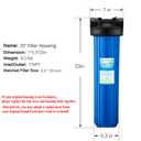 Geekpure 20 Inch Whole House Water Filter Housing-1" NPT Brass Port -Fit 4.5" x 20" Filter -Blue(1)