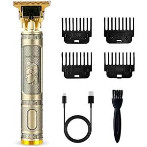 BTRICL Cordless Hair & Beard Trimmer with 4 Guide Combs, Rechargeable T-Blade Hair Edgers Hair Clippers for Zero Gapped Haircut, Professional Electric Hair Trimmer Gifts for Men & Father's Day(Bronze)