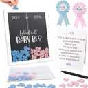 Gender Reveal Decorations for Party Wooden Voting Board Game Keepsake, Baby Shower Gender Reveal Game, Guest Book Alternative, Cast Your Vote Boy or Girl, Gender Reveal Party Games for Guests