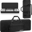 ORKELS Piano Keyboard Case, 10mm Pearl Cotton Full Padded Electric Piano Keyboard Gig Bag, with Handles, Adjustable Shoulder Straps, and Large Accessory Pocket (FOR-61-KEY KEYBOARD PIANO)