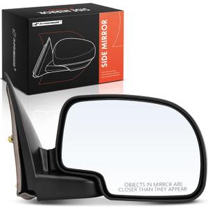 A-Premium Passenger Side Manual Door Mirror - Compatible with Chevy, GMC & Cadillac - Silverado, Suburban, Avalanche, Tahoe, Sierra, Yukon, Escalade - 1999-2007 - Non-Heated Manual Folding