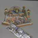 JJFox DIY Tabletop Diamond Art Painting Kit9.45x9.17inch Special Shaped Rhinestone Desk Placement OrnamentHome Stand Up Gem Painting Craft Kit(Christmas Railway Station-1)