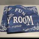 Laundry Room Rug Runner 20"x48" Non Slip Waterproof Laundry Mats for Laundry Room Decor Washable Floor Farmhouse Laundry Rug for Mudroom, Washroom, Bathroom, Navy Blue