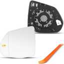 Driver Side BSD Mirror Compatible with 2019 2020 2021 2022 2023 Cadillac XT4, 2020-2022 Cadillac XT5 XT6 - Blind Spot Indicator, Heated, Left Side Mirrors