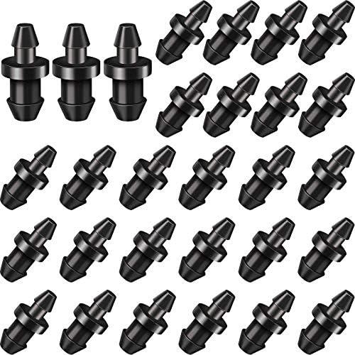 Honoson Drip Irrigation Plugs 1/4 Inch Tube Closure Goof Hole Plugs Irrigation Stopper for Home Garden Lawn Supplies, Black(300 Pieces)