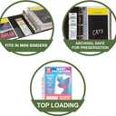 Samsill Mini Sheet Protectors 100 Pack, 5.5 x 8.5 Inch Page Protectors for Mini 3 Ring Binder, Clear Protector Sheets, 7 Hole, Top Loading, Acid Free