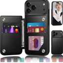 DJDUCK Designed for iPhone 17 Pro Max Case Wallet with Card Holder, [Magnetic Clasp Cover] [RFID Blocking Leather Protection] Shockproof Women Men Cases 6.9 Inch for Apple 17 ProMax Black