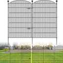 No Dig Decorative Garden Fence 4 Panels with Gate, 48 in (H) x 10.4 ft (L), Dog Fence Outdoor for YardRustproof Metal Animal Barrier Ground Stakes Fencing for Garden, Patio, Flower Bed