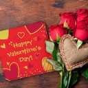 Gatherfun Valentine's Day Party Supplies Red Heart Love Disposable Paper Plates Napkins for Valentine's Day, Engagements, Anniversary, Birthday Party Serve 50