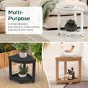 Waterproof Corner Shower Stool for Inside Shower, Poly Lumber Shower Bench Seat Chair, Bath Shower Stool for Shaving Legs Foot Rest with Storage Shelf, Adjustable & Non-Slip Feet, White