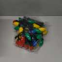 C9 Solar Christmas Lights, 33ft 50LEDs Outdoor Christmas String Lights, 8 Lighting Modes, IP65 Waterproof Outdoor Indoor Vintage Fairy Lights for Christmas Tree Party Decor (Red Green Blue Yellow Orange)