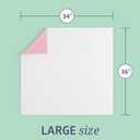 Medline Washable Bed Pads for Incontinence, Large 34 x 36 inch Reusable Underpads, 4 Pack, Pee Pads for Dogs, Adults, Kids and Baby, Pink Sofnit 300