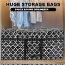 4 Pcs 66 Gallon Large Moving Bags with Zipper and Handles Christmas Tree Bags Foldable Heavy Duty XXL Totes for Christmas 4ft 5ft Tree Skeleton Blankets Storage(Plaid)