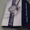 Feelso with Handheld & Filter, 3 Spray Modes, 5 Replacement Filters, Hydro Jet Power Wash for Hard Water, On/Off Switch & Pet Bathing Showerheads, Water Saving, Easy Installation