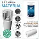 Ronaqua 10" x 4.5" Big Sediment Replacement Water Filter Cartridge, 1 Micron, NSF Certified, for Whole House, Compatible with RFC-BBSA, W15-PR, WFHD13001B, GXWH35F, HF45-10BLBK10PR and AP817, 10 Pack