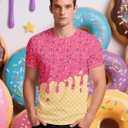 Move Dance Men Kids T-Shirts Ice Cream Crewneck Short Sleeve Summer Graphic Tees Top, Medium