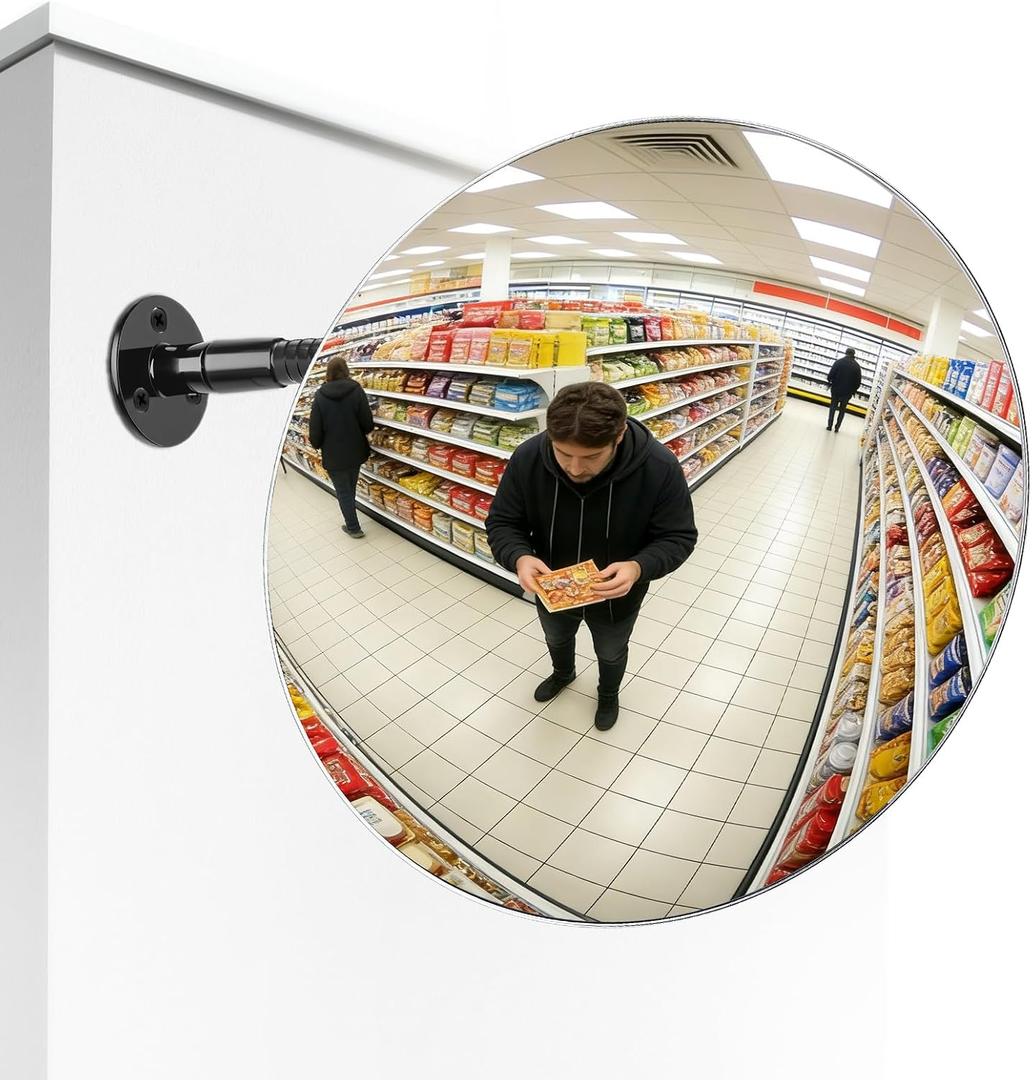 17.3 in Acrylic Convex Security Mirror, Wall Mount