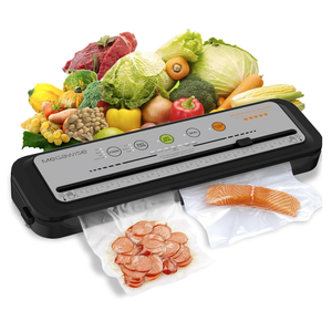 MEGAWISE 2025 Powerful Vacuum Sealer Machine | Compact Design | OneTouch Automatic | Seal in 1020 Seconds | Dry, Moist, Wet, and Cold Modes | With 10 Vacuum Bags & Builtin Cutter (Grey)