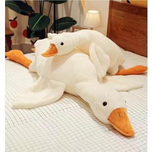 Goose Stuffed Animal Plush Pillow Big Duck Plushies Doll White Cute Toy Goose Plush Xmas Gifts 19.7 inch