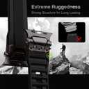 ULTIMAL Rugged Band for Apple Watch Ultra 3/2/1 49mm, Series 11/10/9/8/7/6/5/4 SE 46mm/45mm/44mm, Waterproof, Soft TPU Strap with Stainless Steel Buckle & Connectors, Sweat-Resistant, Easy to Clean, Fits 155-225mm Wrist (Black/Black)