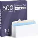 Columbian #10 Security Envelopes, 500 Pack, Self Seal Envelopes for Home, School, and Business Mailings, No Window, 4-1/8 x 9-1/2 Inches, Durable 24 lb White Paper