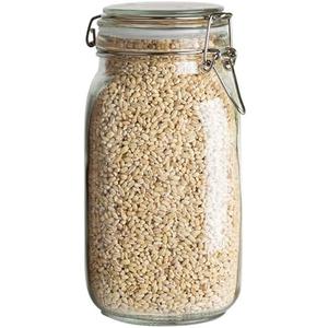 Galashield Glass Jars with Airtight Lids Food Storage Jars Leak Proof Canisters with Clear Preserving Seal Wire Clip Fastening for Kitchen Canning Pickling [50 oz]