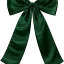 Big Bow Decorations 41 x 26 Inch Giant Satin Ribbon Bows for Birthday Party Backdrop Wall Room Decorative Coquette Bow Wedding Bridal Bachelorette Decor Supplies (Hunter Green)