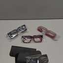 REAVEE 3 Pack Oprah Style Reading Glasses for Women Men, Blue Light Blocking Readers Stylish Square with Spring Hinge (Black/Red/Red Leopard)