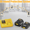 Powilling DCB206 DCB230 Lithium Battery for-Dewalt 20V Battery+DCB118 Charger DCB107 DCB105 DCB101 DCB115 for-Dewalt Battery DCB204 DCB206 DCB200 DCD/DCF/DCG-Dewalt 20V Max Battery