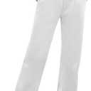 ATHMILE Womens Sweatpants 2026 Fall Baggy Wide Leg Sweatpant Fleece Lined Straight Leg Sweat Pants (X-Small, White)
