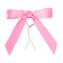 Gift Tek Pink Polyester Satin Twist Tie Bow - Pre-Tied - 3" x 2 1/2" - 4000 count box