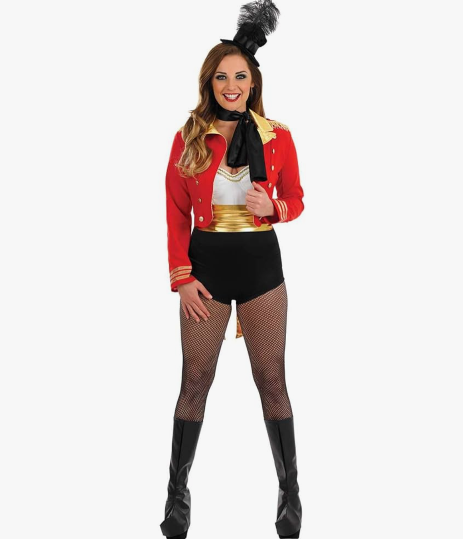 fun shack Womens Circus Ringmaster Costume, Lion Tamer Outfit for Women, Ringmaster Dress for Themed Parties XXL
