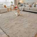 8x10 Area Rugs for Living Room Bedroom, Large Area Rug Shaggy Carpet Soft Plush Furry Bedside Rug, Rugs for Home Decor (Beige, 8 x 10)