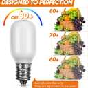 Meonum 6 Pieces Christmas Village Replacement Light Bulbs, E12 Candelabra Base T20 LED Bulbs, 0.7W 120V Replacement Light Accessories for Villages Houses, Christmas Tree, Halloween Pumpkin